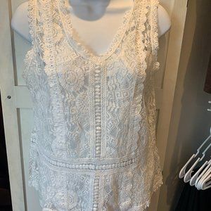 Daiana Lace Overlay Blouse